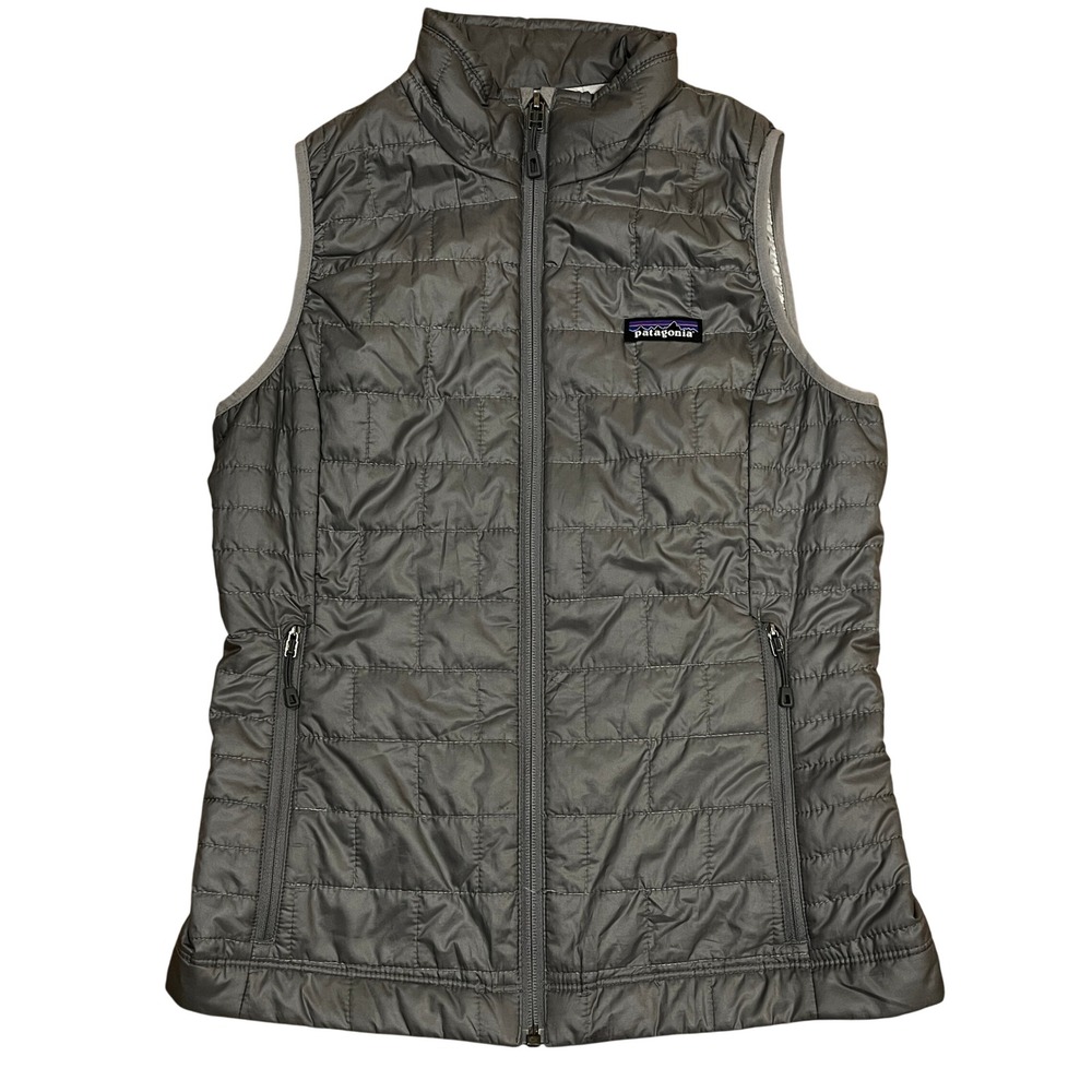 Patagonia Nano Puff Vest‎ Womens XS Grey Quilted PrimaLoft Sustainable Gorpcore
